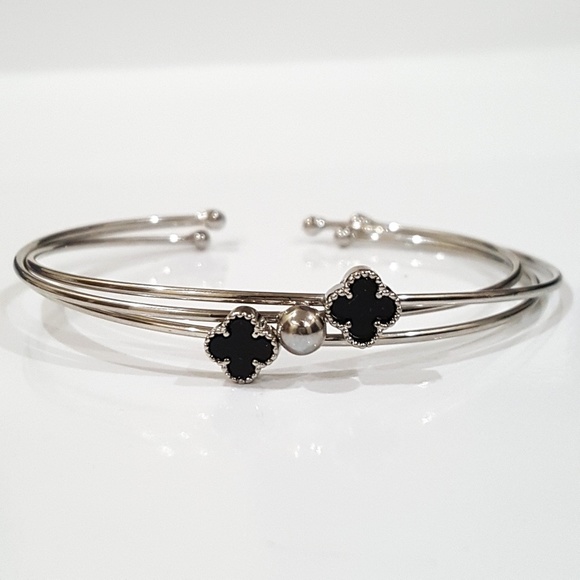 Silver & Black Bracelet Set - Picture 8 of 8